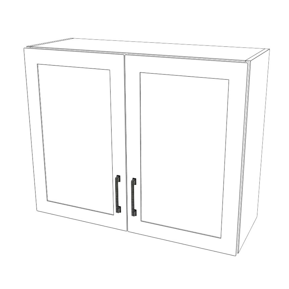 34" Wide x 27" High x 24" Deep Stove/Fridge Cabinet - (White Cabinet Boxes - Painted Doors)
