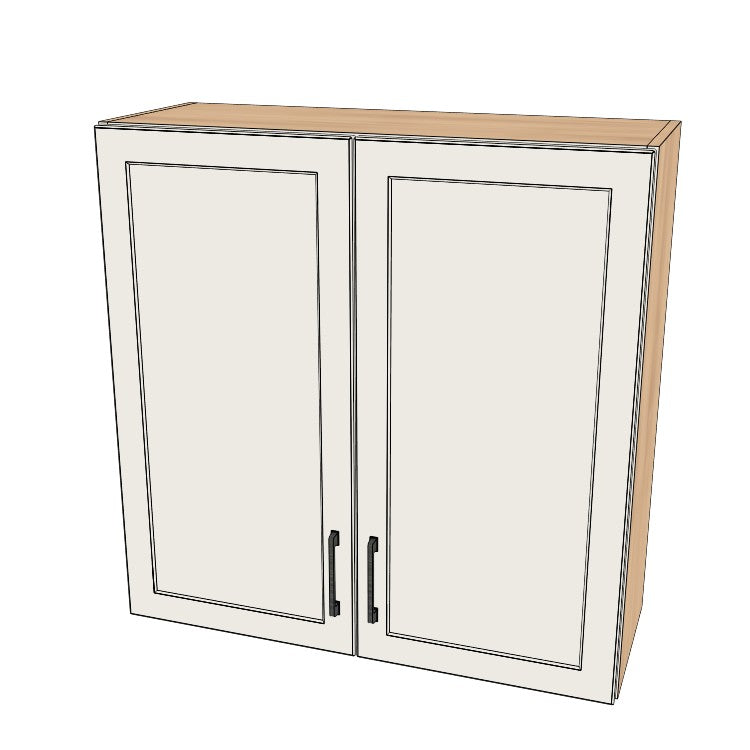 34" Wide x 34" High Wall Cabinet - (Ply Wood Boxes - Thermofoil Doors)