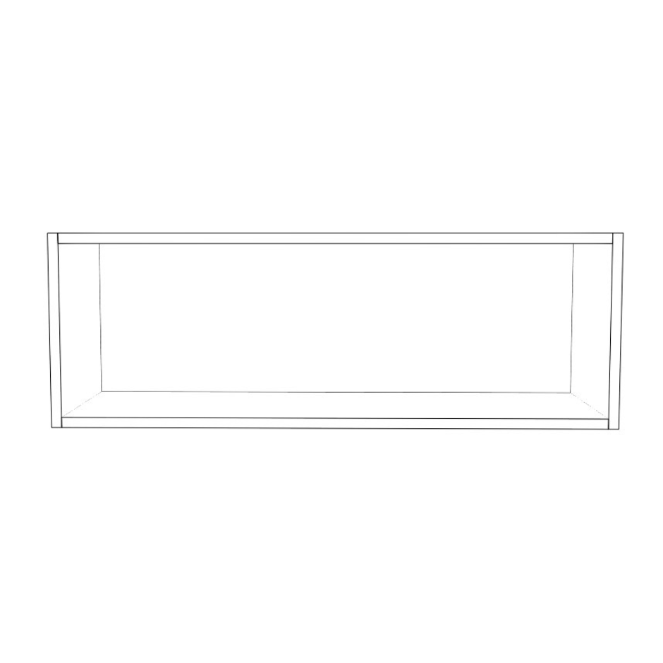 35" Wide x 12" High Wall Cabinet - (White Cabinet Boxes - Thermofoil Doors)