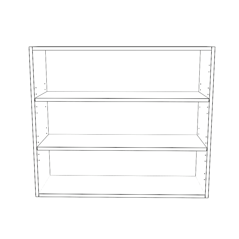 35" Wide x 30" High Wall Cabinet - (White Cabinet Boxes - Painted Doors)
