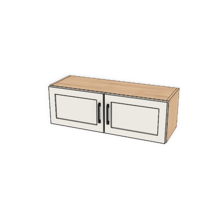 36" Wide x 12" High Fridge/Stove Cabinet - (Ply Wood Boxes - Thermofoil Doors)