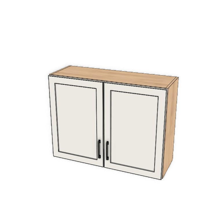 36" Wide x 27" High Fridge/Stove Cabinet - (Ply Wood Boxes - Thermofoil Doors)