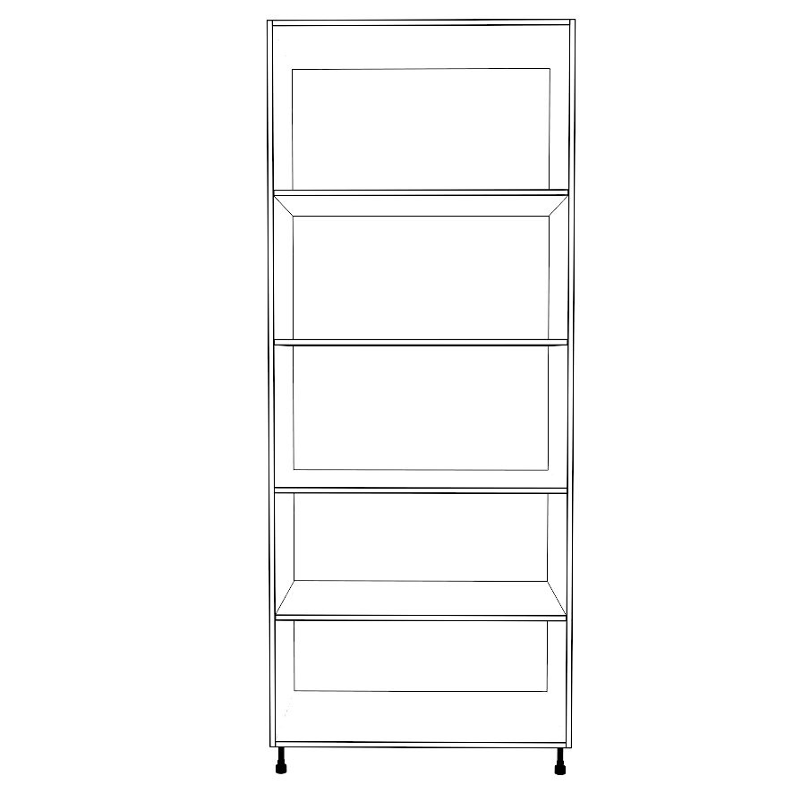 36" Wide Tall Pantry Cabinet - (White Cabinet Boxes - Thermofoil Doors) 24 D