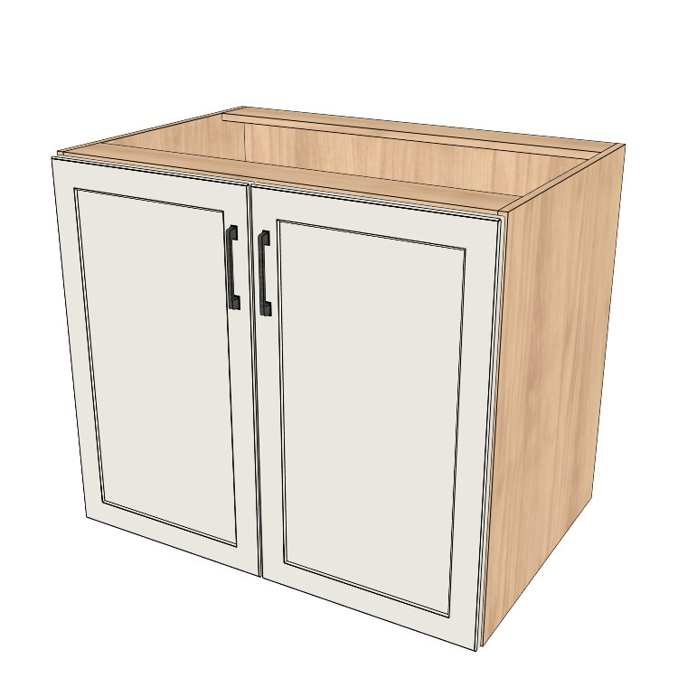 36" Wide Base Cabinet - (Ply Wood Boxes - Painted Doors)