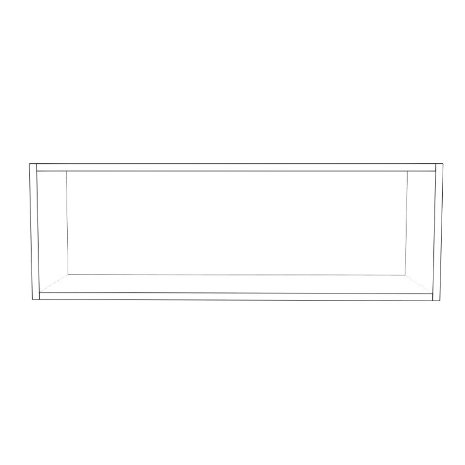 36" Wide x 12" High Wall Cabinet - (White Cabinet Boxes - Thermofoil Doors)