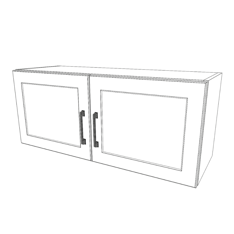 36" Wide x 15" High Stove/fridge Cabinet - (White Cabinet Boxes - Thermofoil Doors)