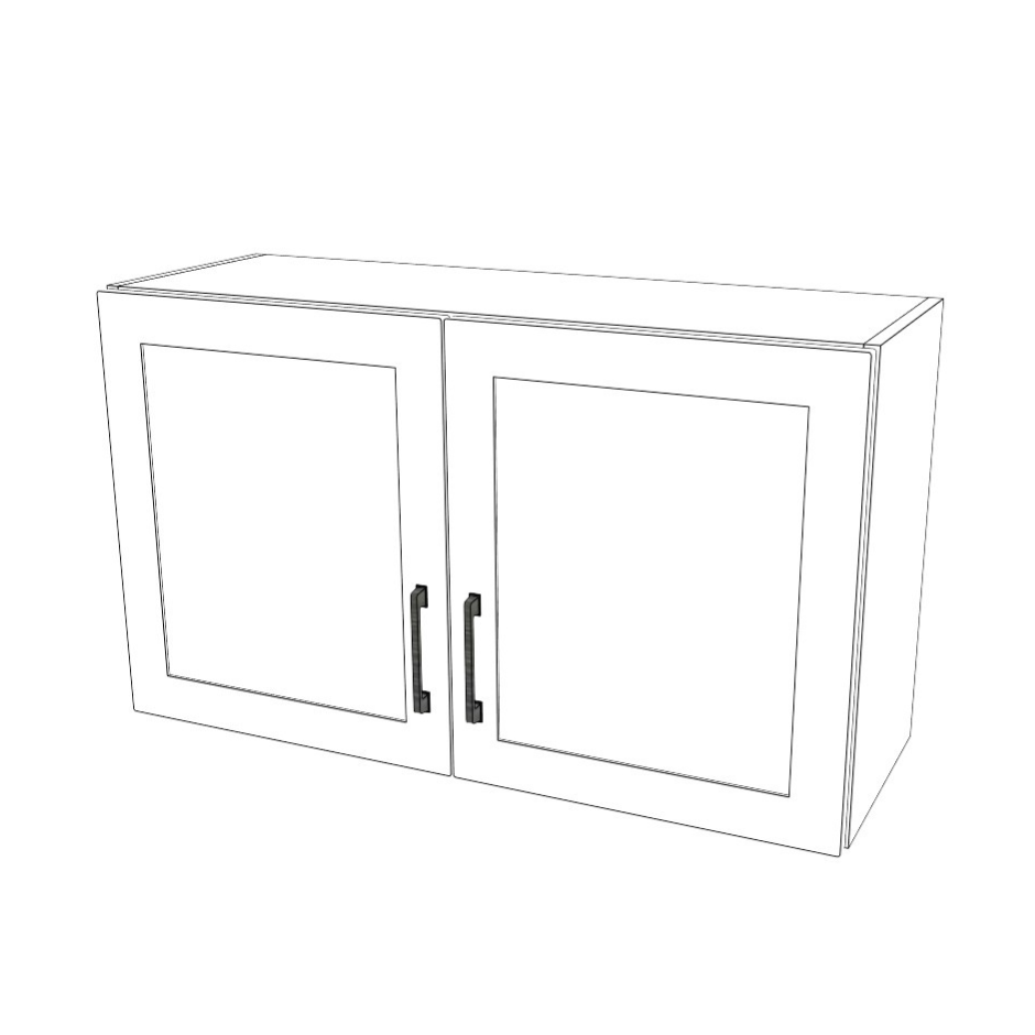 36" Wide x 21" High Stove/fridge Cabinet - (White Cabinet Boxes - Thermofoil Doors)