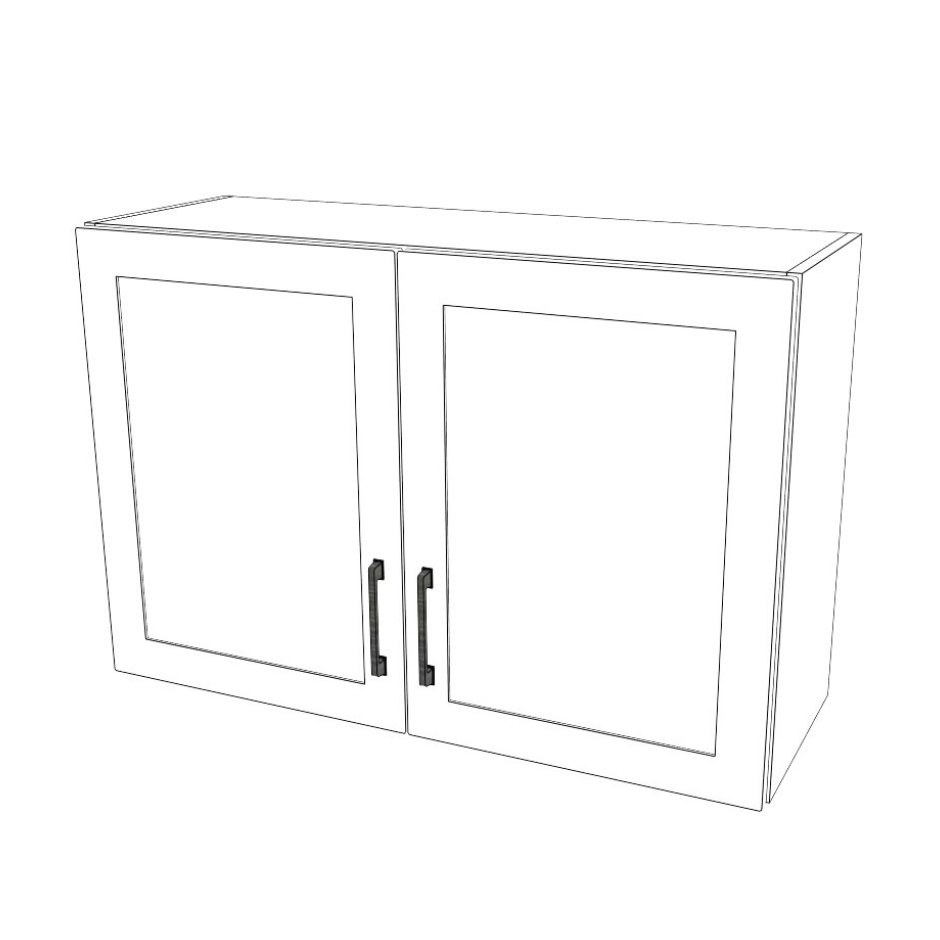 36" Wide x 24" High x 24" Deep  Stove/fridge Cabinet - (White Cabinet Boxes - Thermofoil Doors)