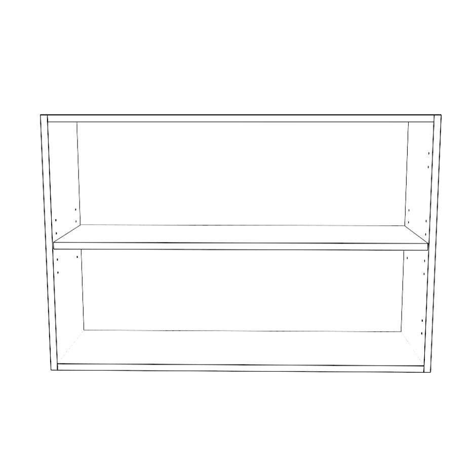 36" Wide x 24" High Wall Cabinet - (White Cabinet Boxes - Thermofoil Doors)