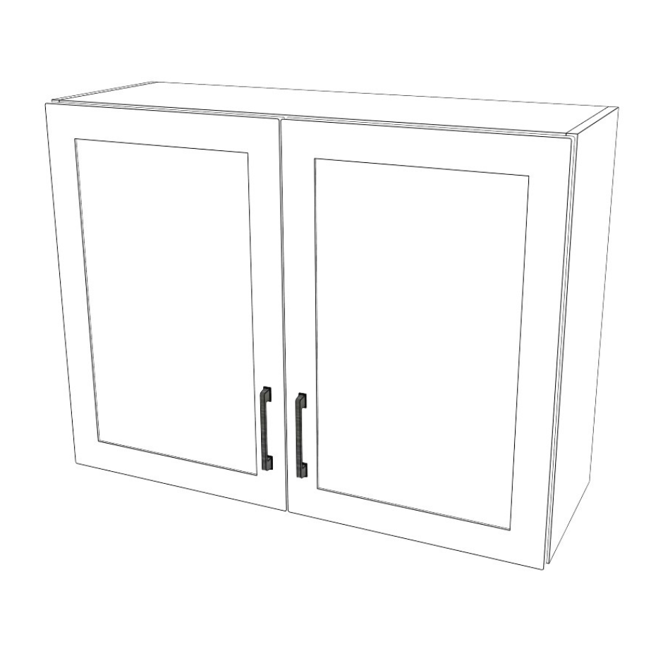 36" Wide x 27" High Stove/fridge Cabinet - (White Cabinet Boxes - Thermofoil Doors)