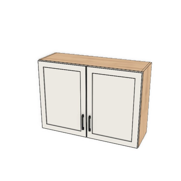 38" Wide x 27" High Fridge/Stove Cabinet - (Ply Wood Boxes - Thermofoil Doors)