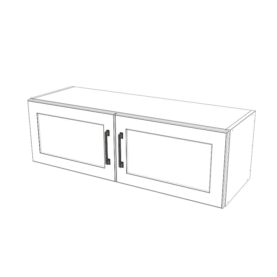 38" Wide x 12" High x 24" Deep  Stove/Fridge Cabinet - (White Cabinet Boxes - Painted Doors)