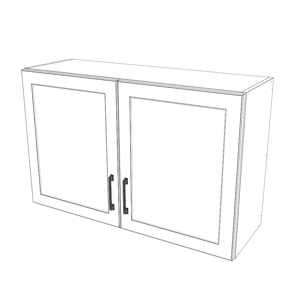 38" Wide x 24" High x 24" Deep Stove/fridge Cabinet - (White Cabinet Boxes - Thermofoil Doors)