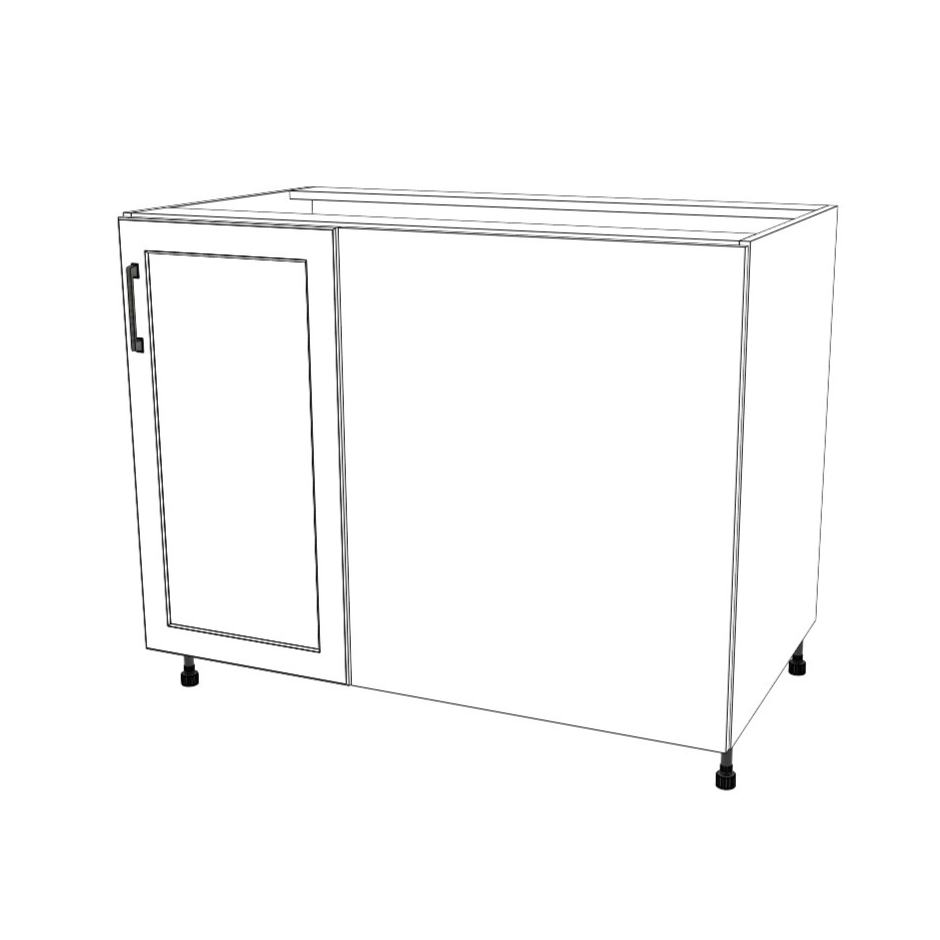 43" Blind Corner Base Cabinet - Door on Right/Left Side - (White Cabinet Boxes - Thermofoil Doors)
