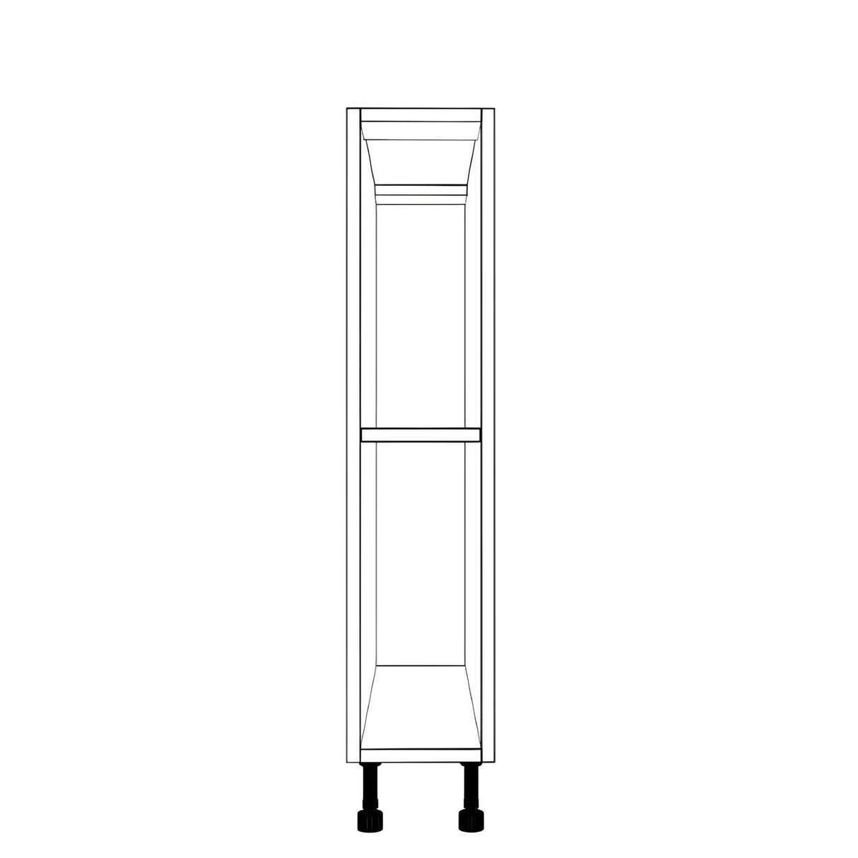 7" Wide Base Cabinet - (White Cabinet Boxes - Painted Doors)