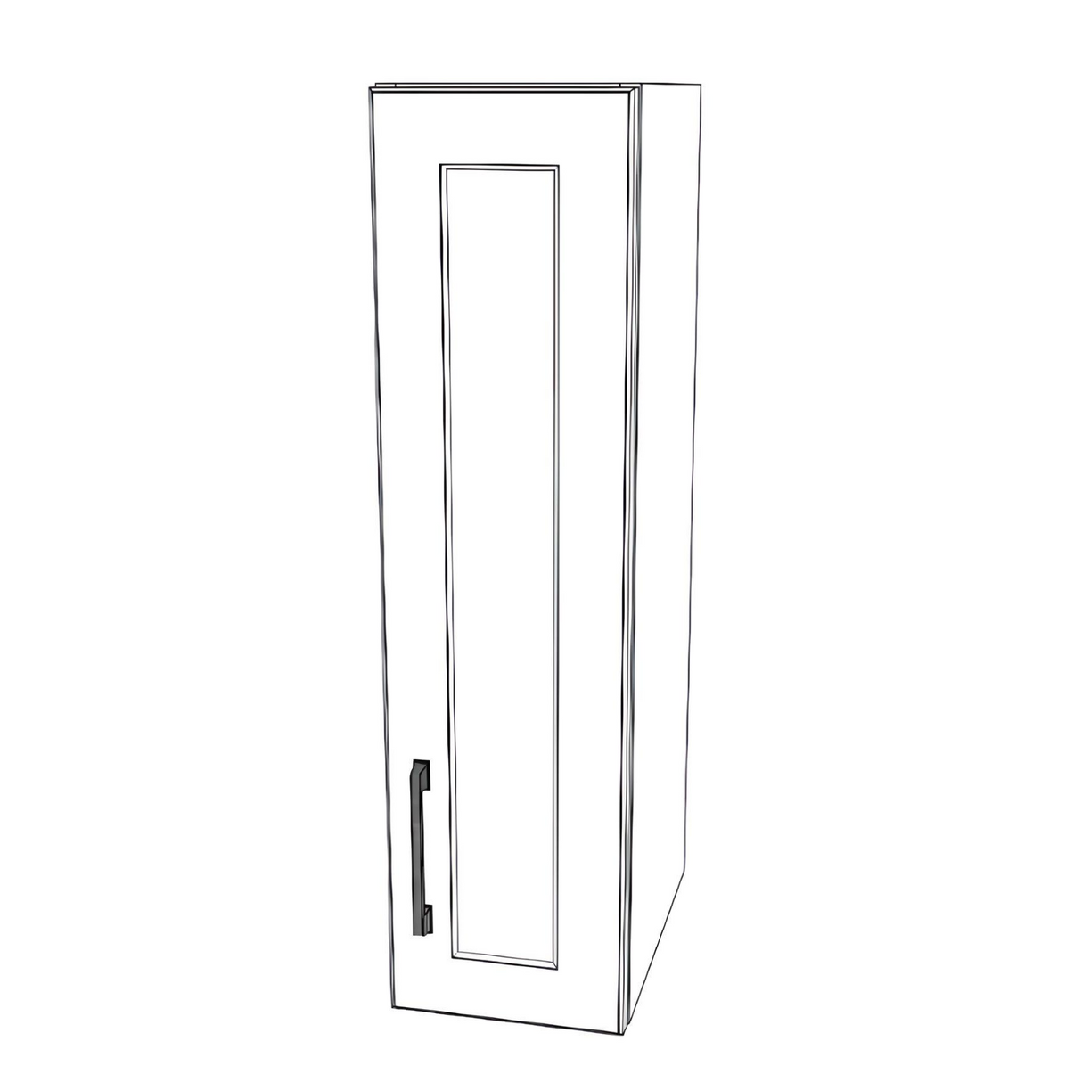 7" Wide x 30" High Wall Cabinet - (White Cabinet Boxes - Thermofoil Doors)