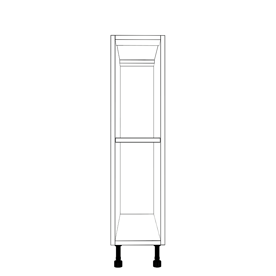 8" Wide Base Cabinet - (White Cabinet Boxes - Painted Doors)