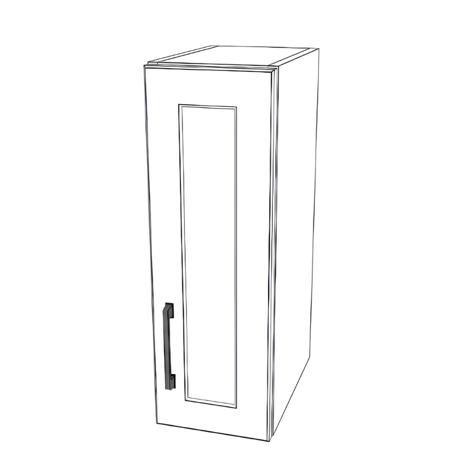 8" Wide x 24" High Wall Cabinet - (White Cabinet Boxes - Thermofoil Doors)