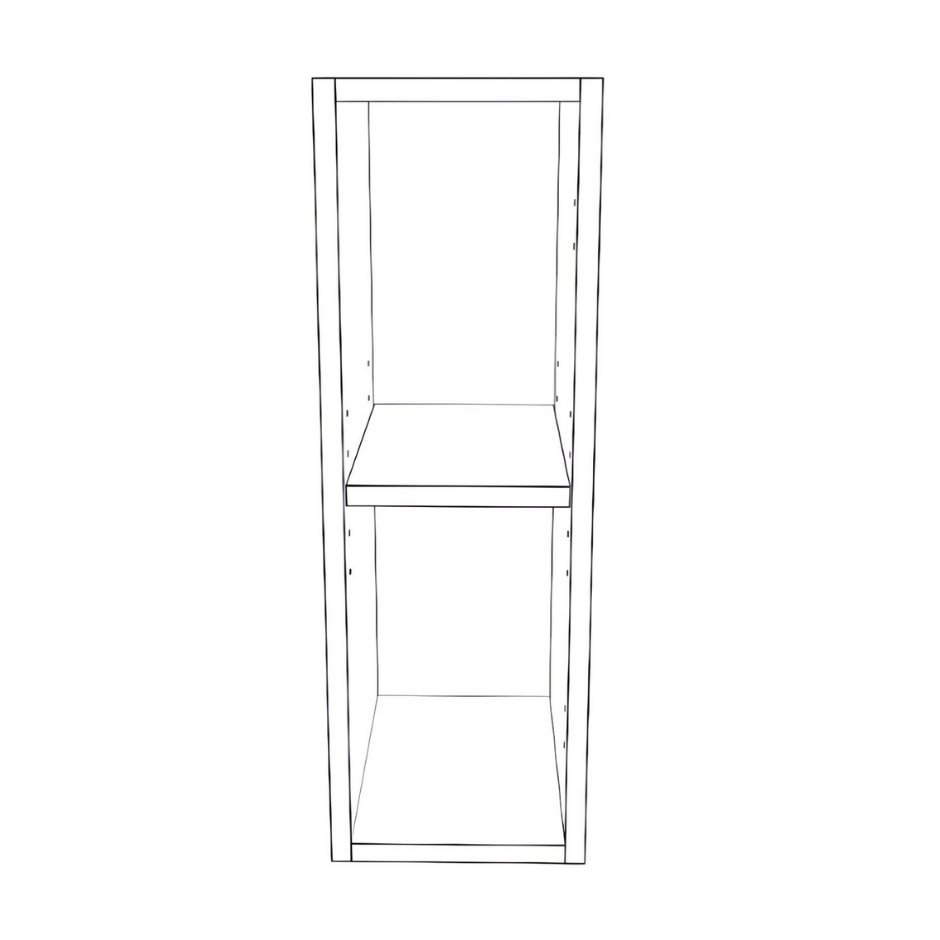 8" Wide x 24" High Wall Cabinet - (White Cabinet Boxes - Painted Doors)