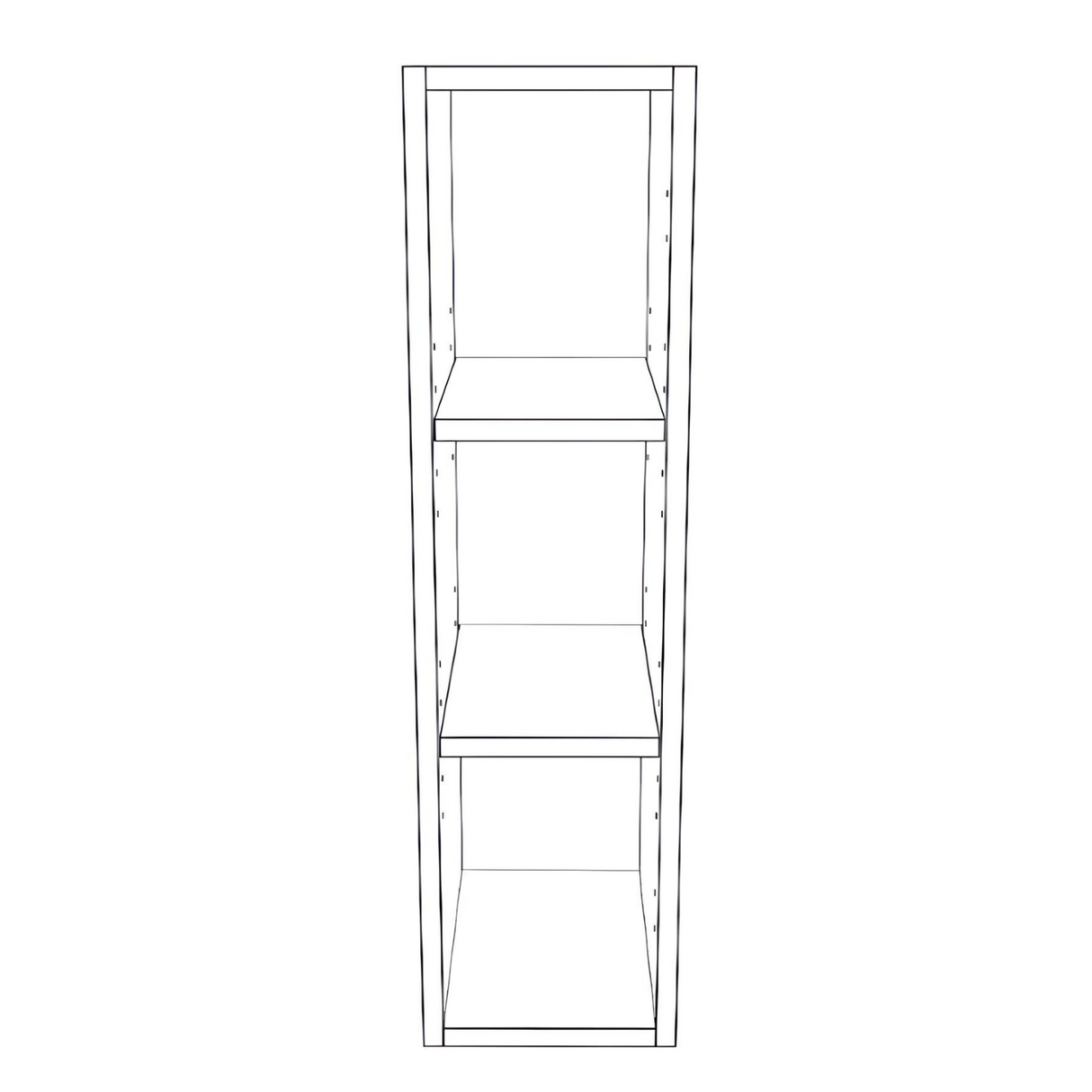 8" Wide x 30" High Wall Cabinet - (White Cabinet Boxes - Painted Doors)
