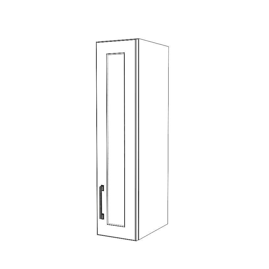 7" Wide x 34" High Wall Cabinet - (White Cabinet Boxes - Painted Doors)
