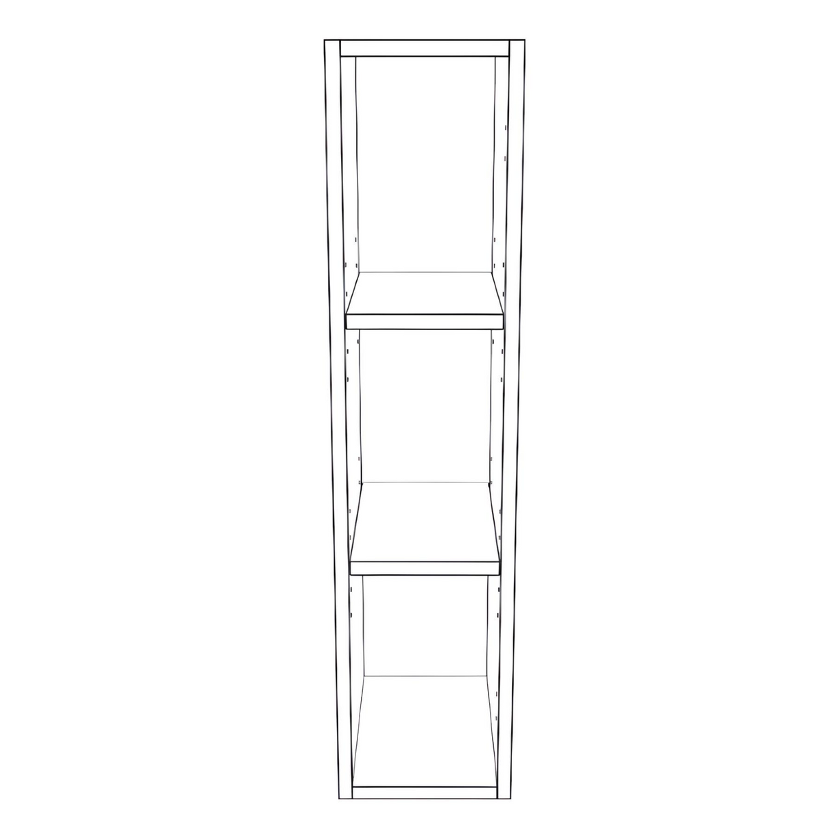 8" Wide x 34" High Wall Cabinet - (White Cabinet Boxes - Painted Doors)