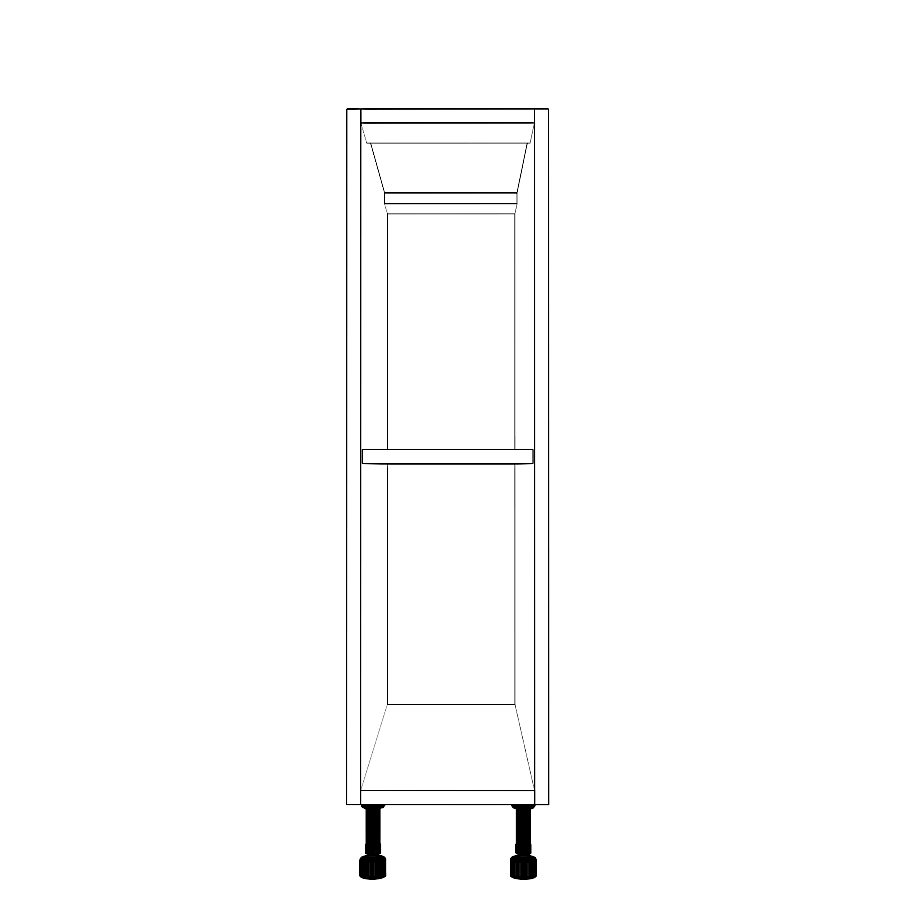 9" Wide Base Cabinet - (White Cabinet Boxes - Painted Doors)