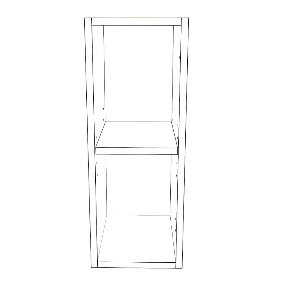 9" Wide x 24" High Wall Cabinet - (White Cabinet Boxes - Painted Doors)