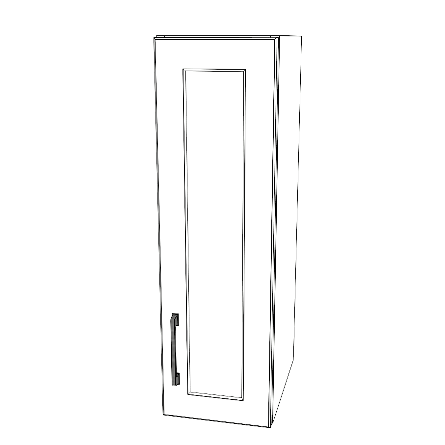9" Wide x 30" High Wall Cabinet - (White Cabinet Boxes - Painted Doors)