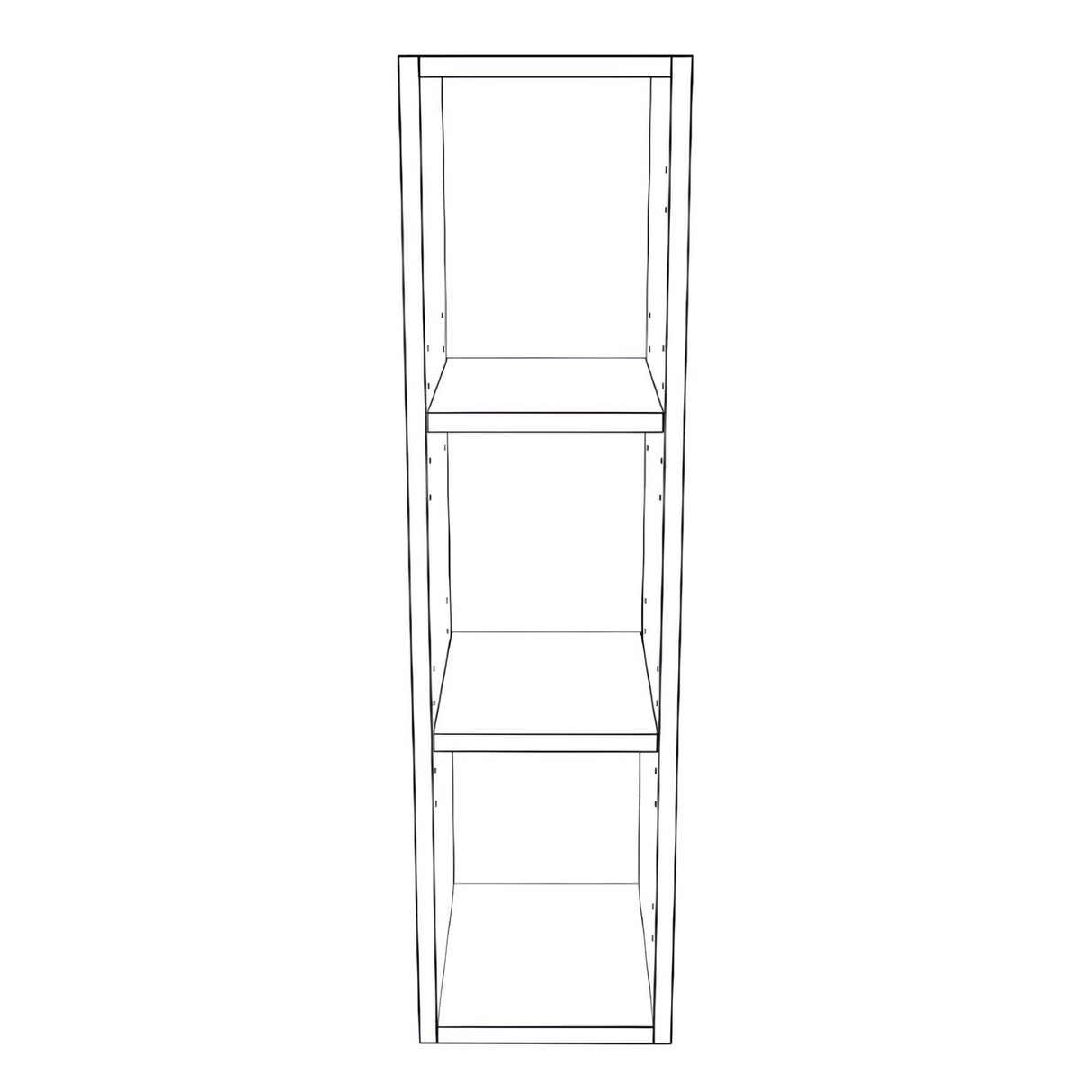 9" Wide x 34" High Wall Cabinet - (White Cabinet Boxes - Thermofoil Doors)