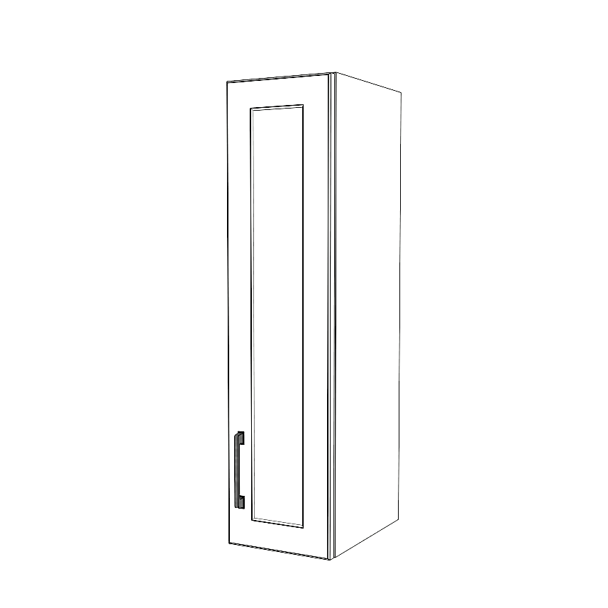 9" Wide x 36" High Wall Cabinet - (White Cabinet Boxes - Thermofoil Doors)