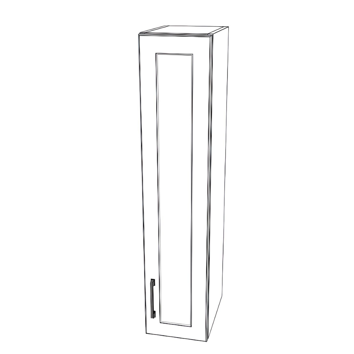 9" Wide x 42" High Wall Cabinet - (White Cabinet Boxes - Thermofoil Doors)