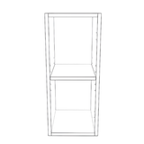10" Wide x 24" High Wall Cabinet - (White Cabinet Boxes - Thermofoil Doors)