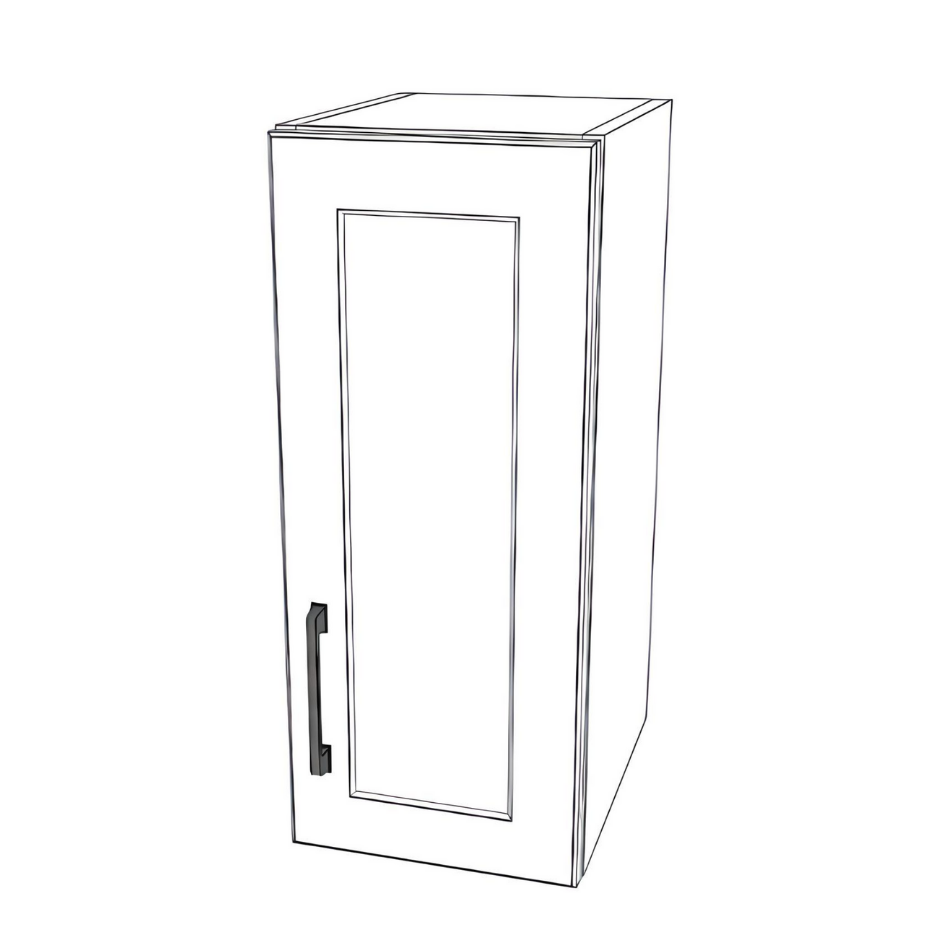 10" Wide x 24" High Wall Cabinet - (White Cabinet Boxes - Painted Doors)