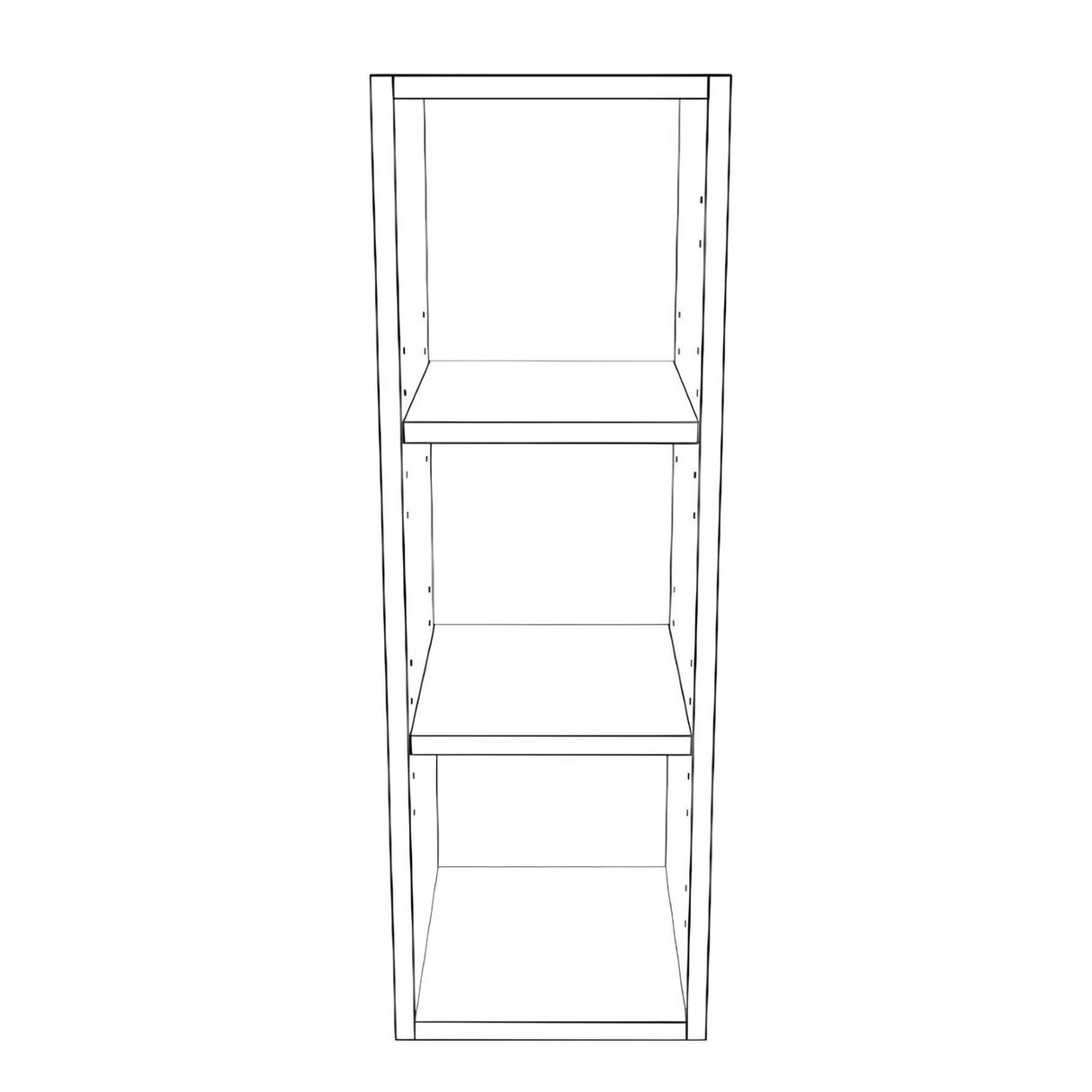 10" Wide x 30" High Wall Cabinet - (White Cabinet Boxes - Thermofoil Doors)