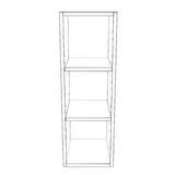 10" Wide x 30" High Wall Cabinet - (White Cabinet Boxes - Thermofoil Doors)