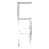 10" Wide x 34" High Wall Cabinet - (White Cabinet Boxes - Thermofoil Doors)