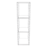 10" Wide x 36" High Wall Cabinet - (White Cabinet Boxes - Thermofoil Doors)