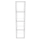 10" Wide x 42" High Wall Cabinet - (White Cabinet Boxes - Thermofoil Doors)