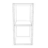 11" Wide x 24" High Wall Cabinet - (White Cabinet Boxes - Thermofoil Doors)