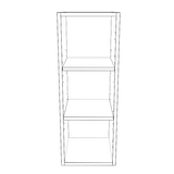 11" Wide x 30" High Wall Cabinet - (White Cabinet Boxes - Thermofoil Doors)