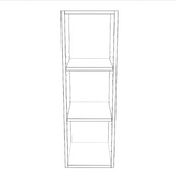 11" Wide x 34" High Wall Cabinet - (White Cabinet Boxes - Thermofoil Doors)