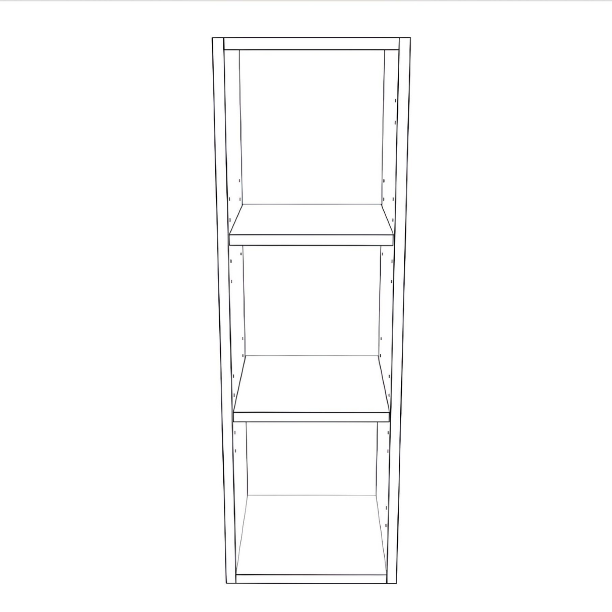 11" Wide x 34" High Wall Cabinet - (White Cabinet Boxes - Painted Doors)