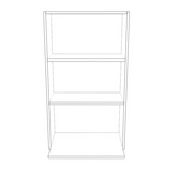 24" Wide x 42" High Microwave Cabinet - (White Cabinet Boxes - Thermofoil Doors)