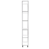 12" Wide Tall Pantry Cabinet - (White Cabinet Boxes - Thermofoil Doors) 24 D