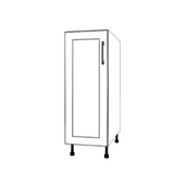 12" Wide Base Cabinet - (White Cabinet Boxes - Thermofoil Doors)