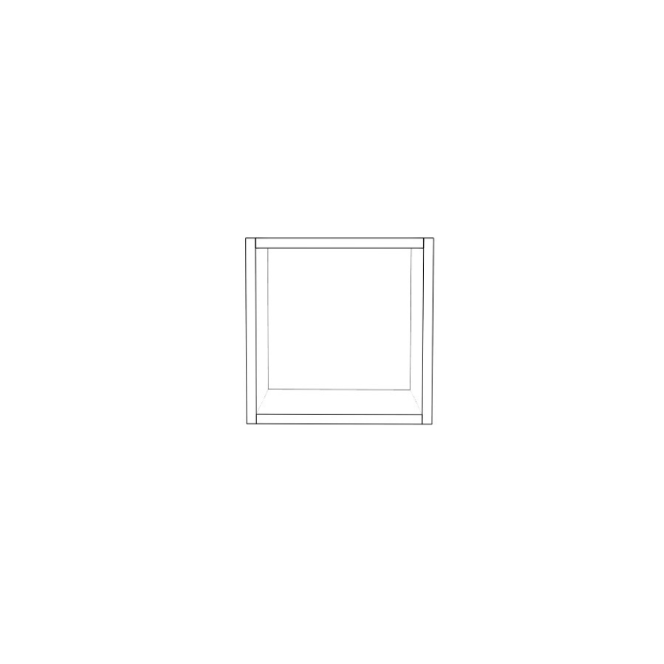 12" Wide x 12" High Wall Cabinet - (White Melamine Cabinet Boxes - Painted Doors)