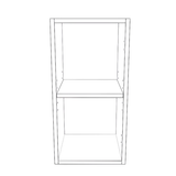 12" Wide x 24" High Wall Cabinet - (White Cabinet Boxes - Painted Doors)