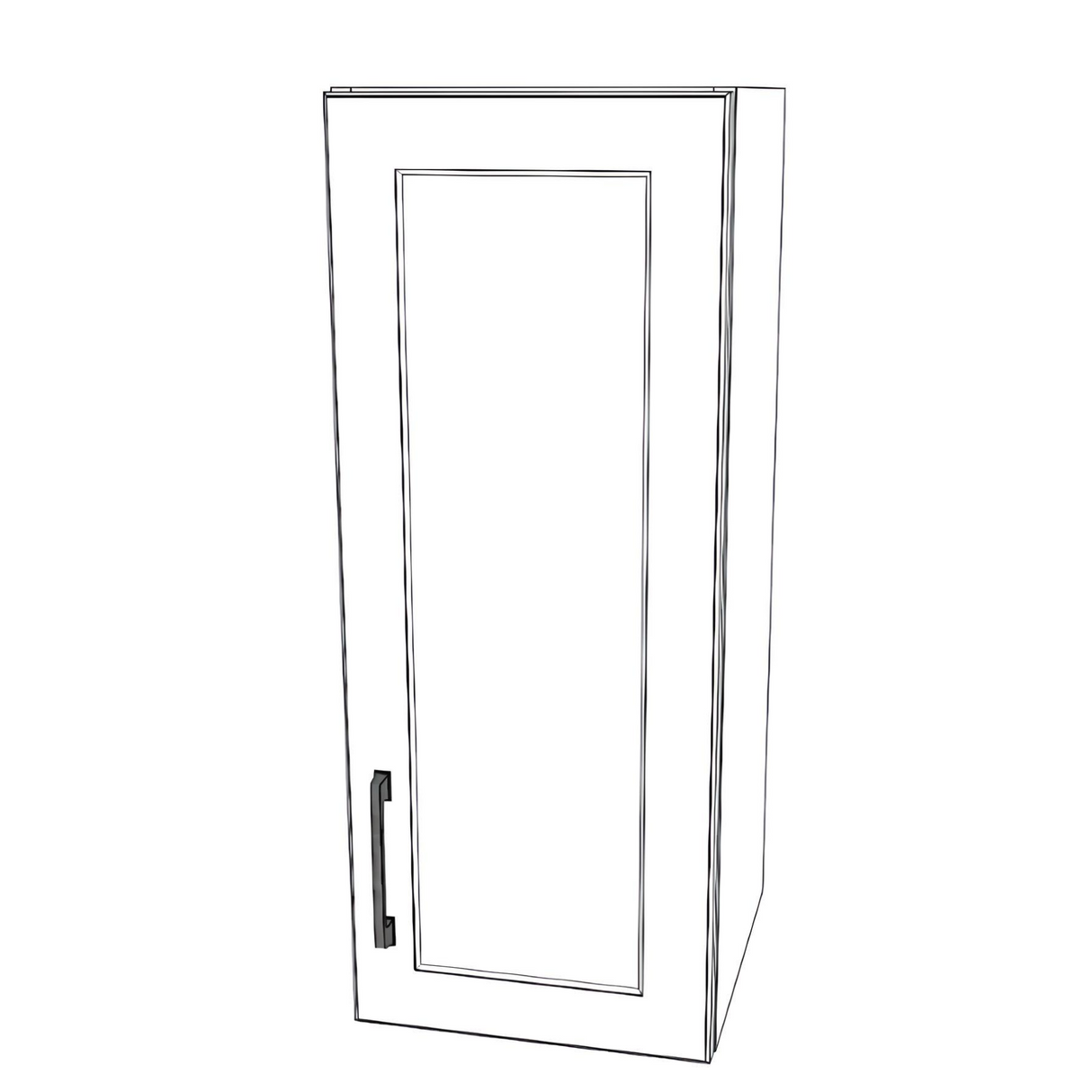 12" Wide x 30" High Wall Cabinet - (White Cabinet Boxes - Painted Doors)