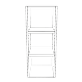 12" Wide x 30" High Wall Cabinet - (White Cabinet Boxes - Painted Doors)